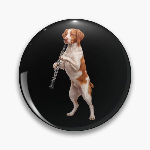 Item preview, Brittany Playing Oboe Player Oboist Dog Lover designed and sold by DoodleTortle.