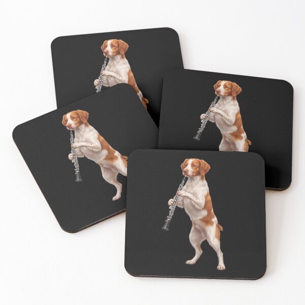 Item preview, Brittany Playing Oboe Player Oboist Dog Lover designed and sold by DoodleTortle.