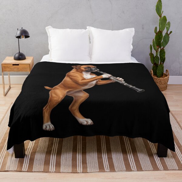 Item preview, Boxer Dog Playing Oboe Player Oboist Dog Lover designed and sold by DoodleTortle.