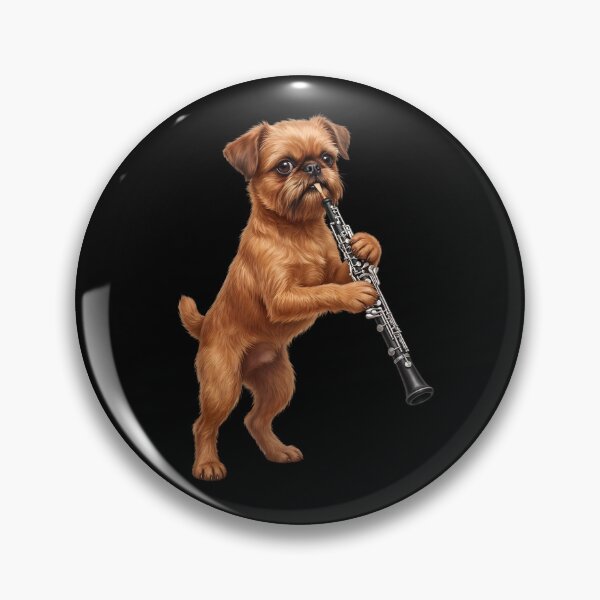 Item preview, Brussels Griffon Playing Oboe Player Oboist Dog Lover designed and sold by DoodleTortle.