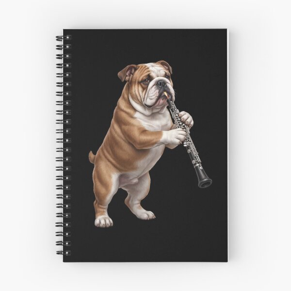 Item preview, Bulldog Playing Oboe Player Oboist Dog Lover designed and sold by DoodleTortle.