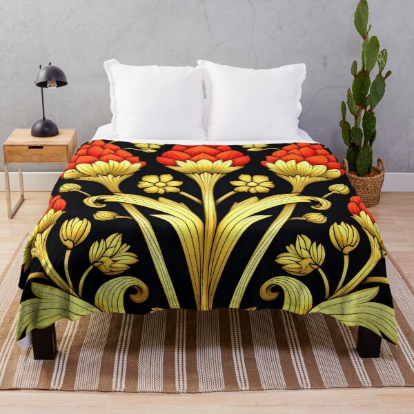 Item preview, Art Nouveau Elegant Red And Golden Hues Floral designed and sold by DEC02.