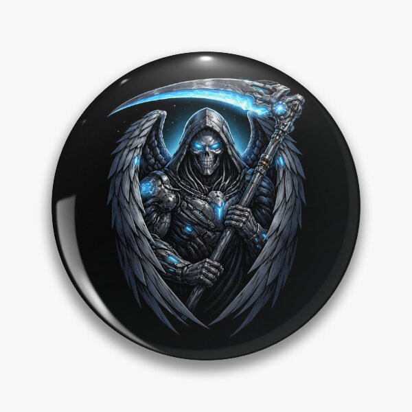 Item preview, Cyber War Grim Reaper Sticker – Futuristic Skull Reaper Sci-Fi Dark Fantasy Art designed and sold by MaulCabral Designs.