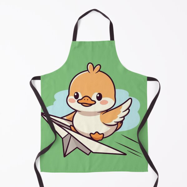 Item preview, Cute Kawaii Duck on Paper Airplane - Adorable Baby Duckling Flying Origami Plane Cartoon Design designed and sold by CandyKissDgtl.