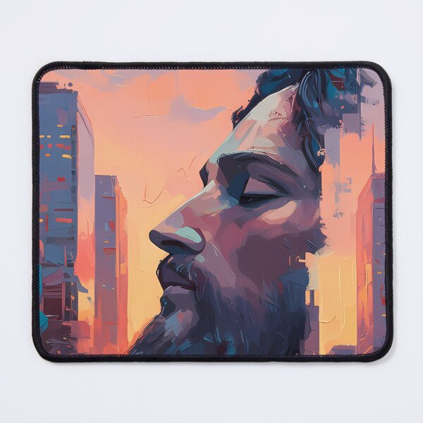 Item preview, Cityscape with a Face and Text designed and sold by karybaquetu10.