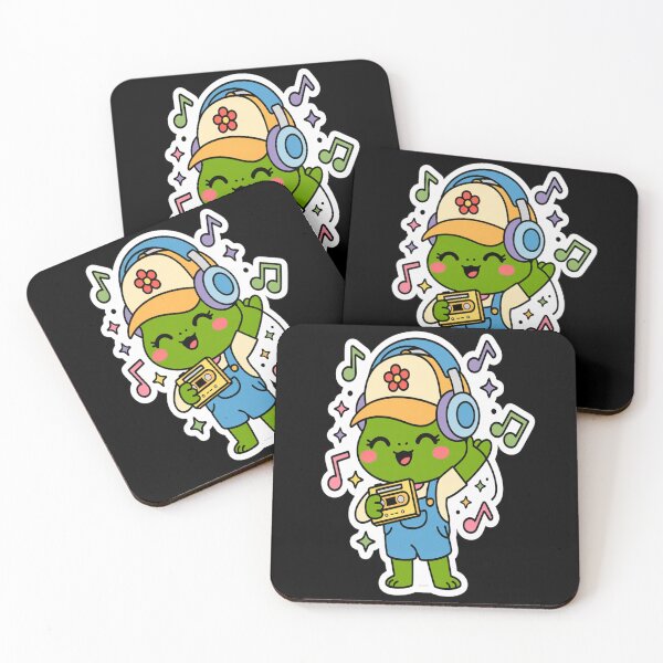 Item preview, Cute Retro Frog Listening to Music - 90s Mixtape Vibes designed and sold by TeresaEngland.