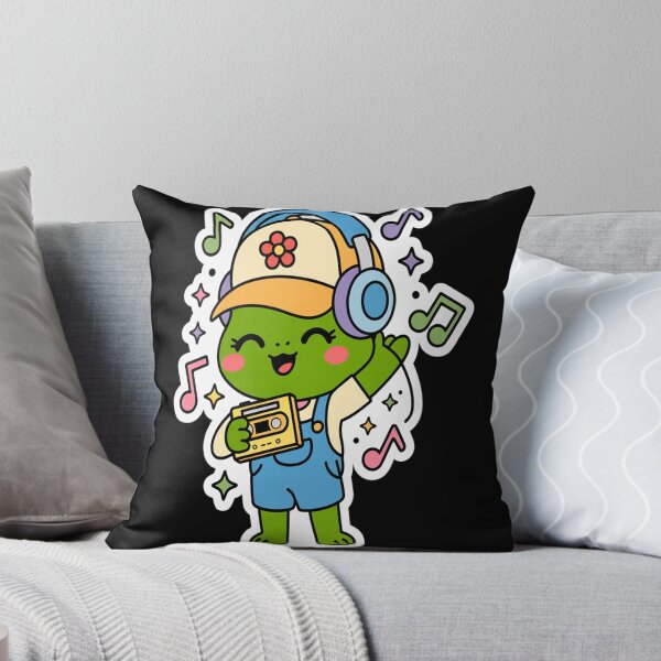 Item preview, Cute Retro Frog Listening to Music - 90s Mixtape Vibes designed and sold by TeresaEngland.