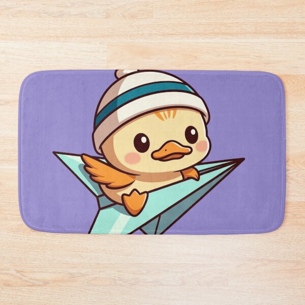 Item preview, Cute Kawaii Duck on Paper Airplane - Adorable Baby Duckling Flying Origami Plane Cartoon Design designed and sold by CandyKissDgtl.