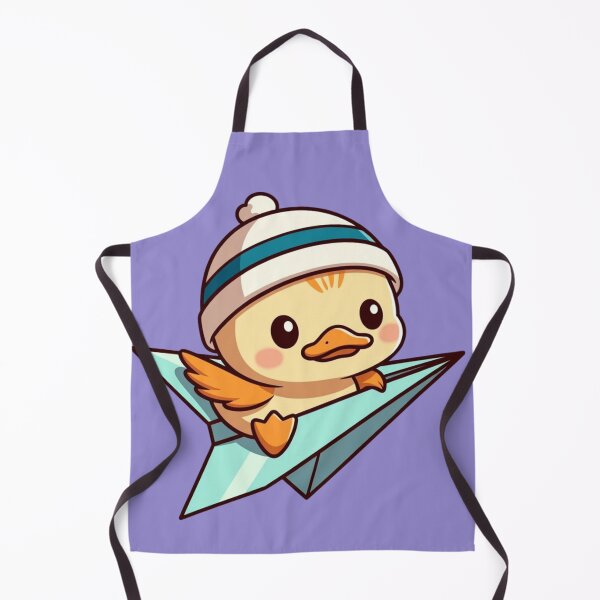 Item preview, Cute Kawaii Duck on Paper Airplane - Adorable Baby Duckling Flying Origami Plane Cartoon Design designed and sold by CandyKissDgtl.