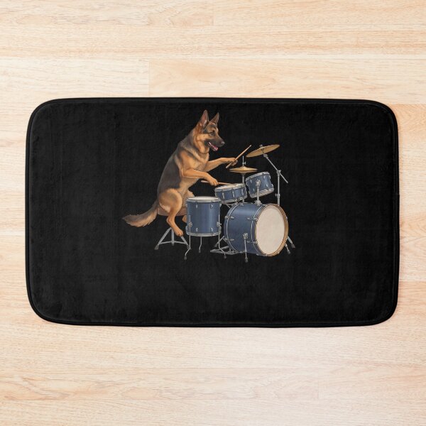 Item preview, German Shepherd Playing Drum Kit Drummer Dog Lover designed and sold by TerryConnells.