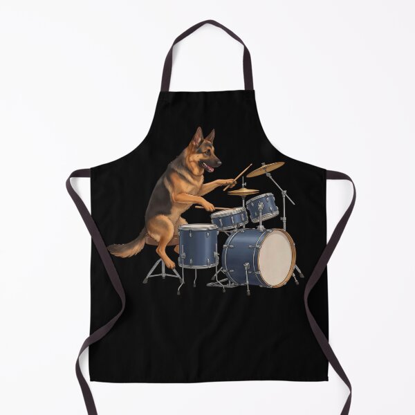 Item preview, German Shepherd Playing Drum Kit Drummer Dog Lover designed and sold by TerryConnells.