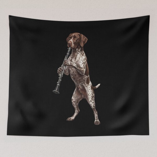 Item preview, German Shorthaired Pointer Playing Clarinet Player Clarinetist Dog Lover designed and sold by TerryConnells.