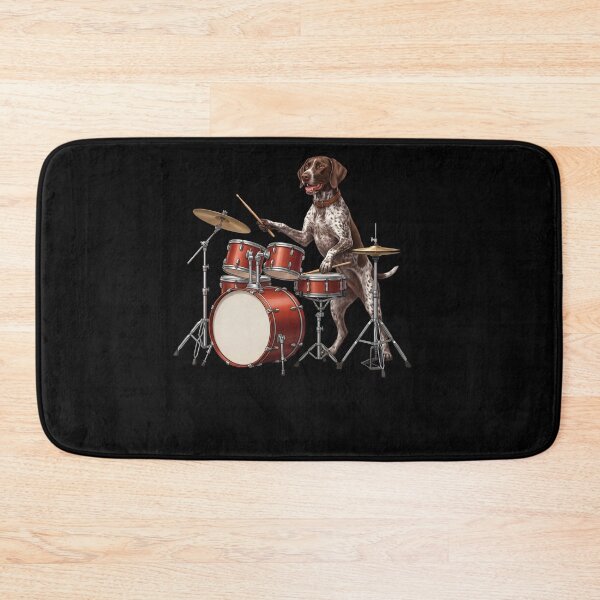 Item preview, German Shorthaired Pointer Playing Drum Kit Drummer Dog Lover designed and sold by TerryConnells.