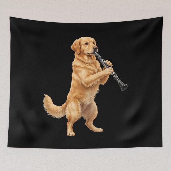 Item preview, Golden Retriever Playing Clarinet Player Clarinetist Dog Lover designed and sold by TerryConnells.