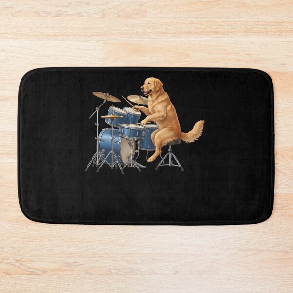 Item preview, Golden Retriever Playing Drum Kit Drummer Dog Lover designed and sold by TerryConnells.