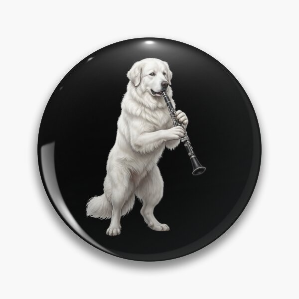 Item preview, Great Pyrenees Playing Clarinet Player Clarinetist Dog Lover designed and sold by TerryConnells.