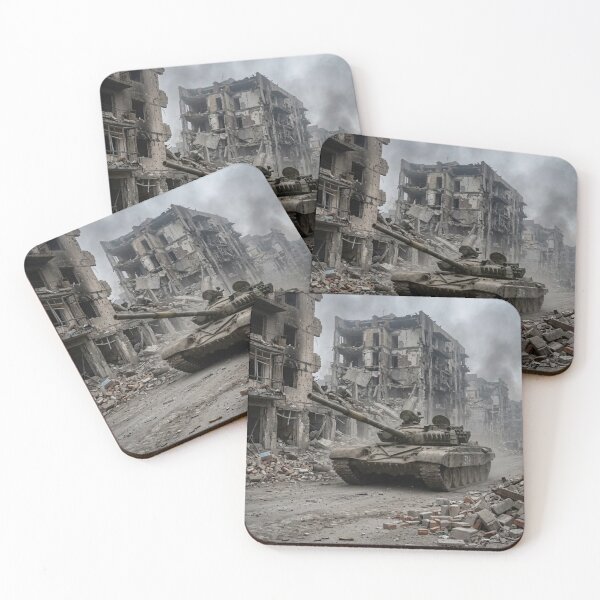 Item preview, Urban Warfare: Heavy Tank in Ruined City Streets designed and sold by Create with Laloves.