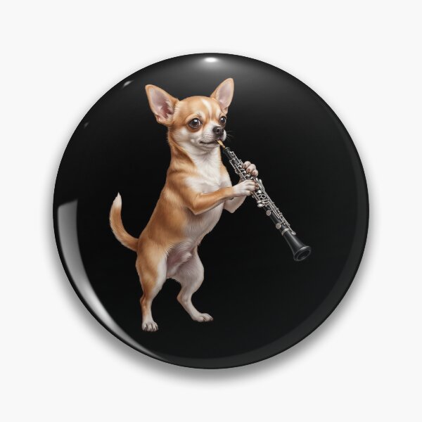 Item preview, Chihuahua Playing Oboe Player Oboist Dog Lover designed and sold by DoodleTortle.
