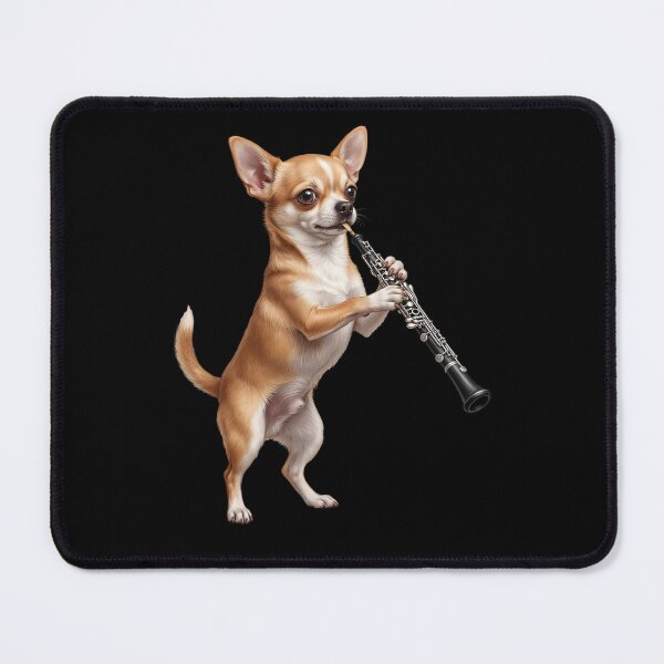 Item preview, Chihuahua Playing Oboe Player Oboist Dog Lover designed and sold by DoodleTortle.
