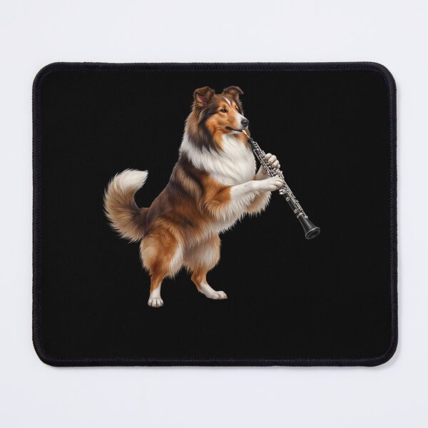 Item preview, Collie Playing Oboe Player Oboist Dog Lover designed and sold by DoodleTortle.