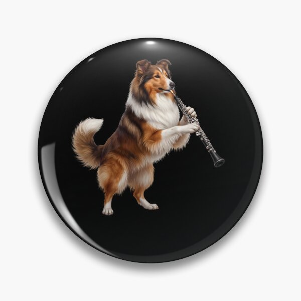 Item preview, Collie Playing Oboe Player Oboist Dog Lover designed and sold by DoodleTortle.