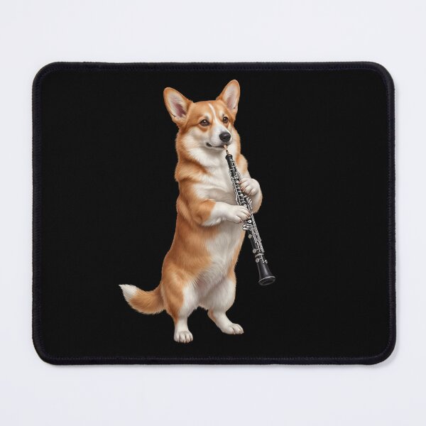 Item preview, Corgi Playing Oboe Player Oboist Dog Lover designed and sold by DoodleTortle.
