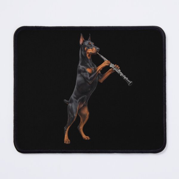 Item preview, Doberman Pinscher Playing Oboe Player Oboist Dog Lover designed and sold by DoodleTortle.