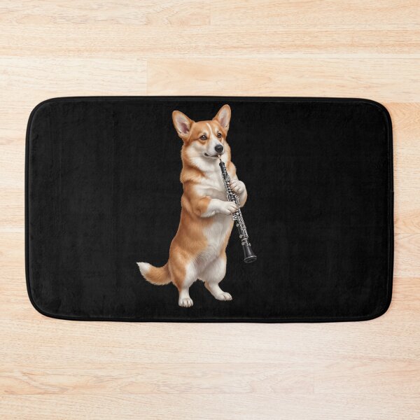 Item preview, Corgi Playing Oboe Player Oboist Dog Lover designed and sold by DoodleTortle.