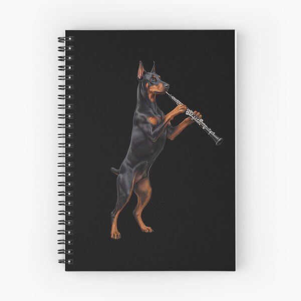 Item preview, Doberman Pinscher Playing Oboe Player Oboist Dog Lover designed and sold by DoodleTortle.