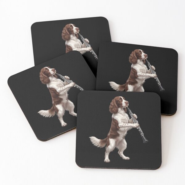 Item preview, English Springer Spaniel Playing Oboe Player Oboist Dog Lover designed and sold by DoodleTortle.