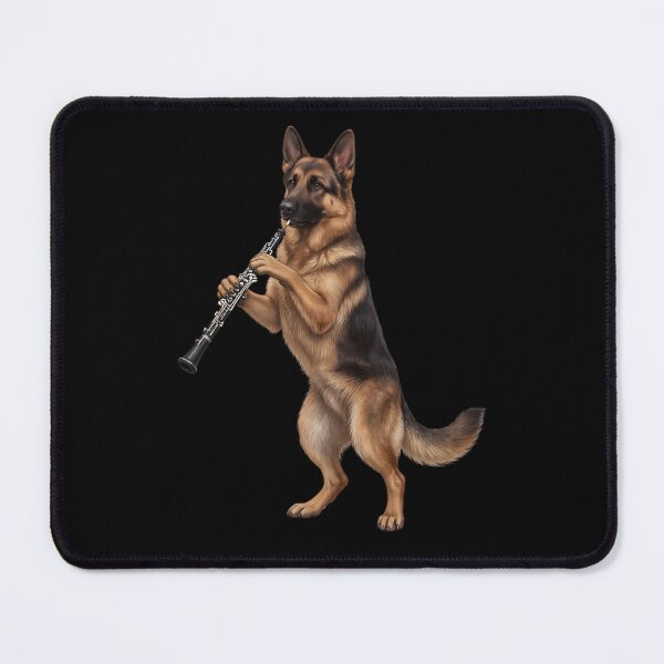 Item preview, German Shepherd Playing Oboe Player Oboist Dog Lover designed and sold by DoodleTortle.