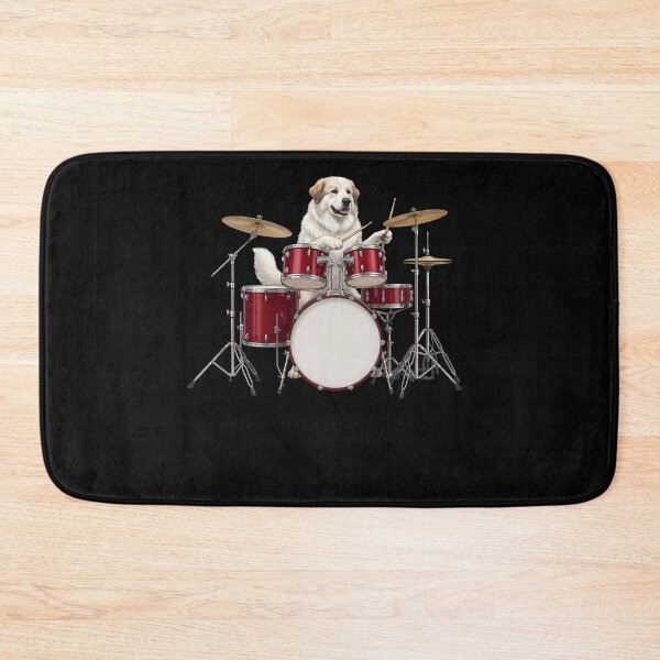 Item preview, Great Pyrenees Playing Drum Kit Drummer Dog Lover designed and sold by TerryConnells.