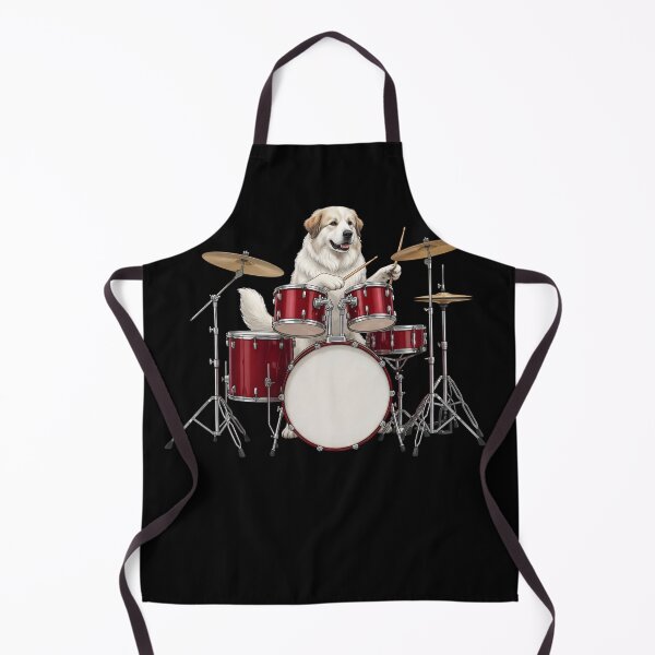 Item preview, Great Pyrenees Playing Drum Kit Drummer Dog Lover designed and sold by TerryConnells.