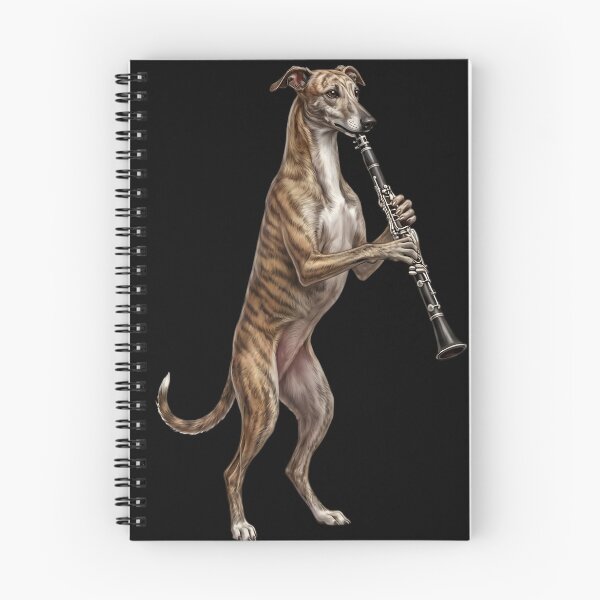 Item preview, Greyhound Playing Clarinet Player Clarinetist Dog Lover designed and sold by TerryConnells.