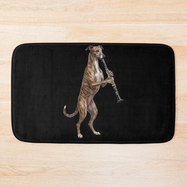 Item preview, Greyhound Playing Clarinet Player Clarinetist Dog Lover designed and sold by TerryConnells.
