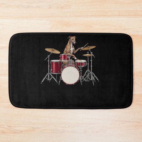 Item preview, Greyhound Playing Drum Kit Drummer Dog Lover designed and sold by TerryConnells.