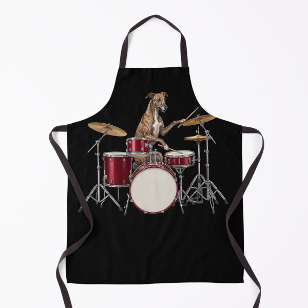 Item preview, Greyhound Playing Drum Kit Drummer Dog Lover designed and sold by TerryConnells.