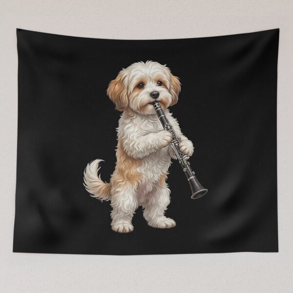 Item preview, Havanese Playing Clarinet Player Clarinetist Dog Lover designed and sold by TerryConnells.