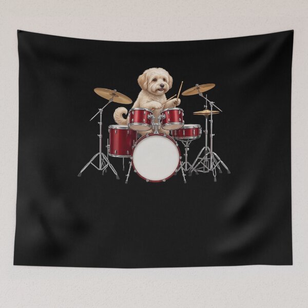 Item preview, Havanese Playing Drum Kit Drummer Dog Lover designed and sold by TerryConnells.