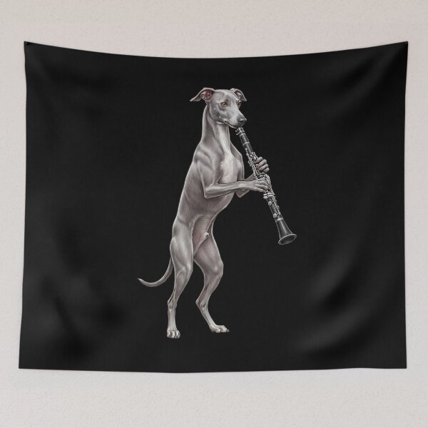 Item preview, Italian Greyhound Playing Clarinet Player Clarinetist Dog Lover designed and sold by TerryConnells.