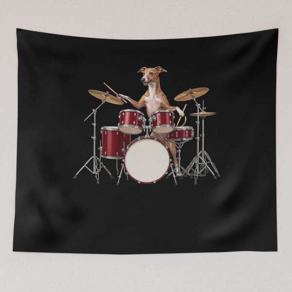 Item preview, Italian Greyhound Playing Drum Kit Drummer Dog Lover designed and sold by TerryConnells.
