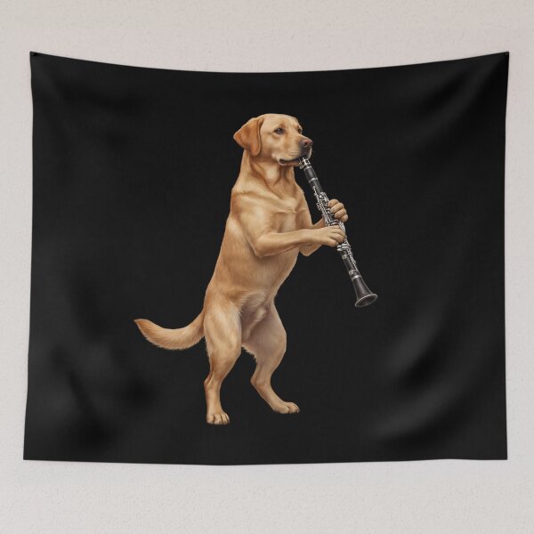 Item preview, Labrador Retriever Playing Clarinet Player Clarinetist Dog Lover designed and sold by TerryConnells.