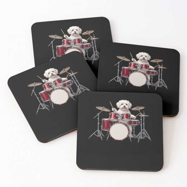 Item preview, Maltese Playing Drum Kit Drummer Dog Lover designed and sold by TerryConnells.