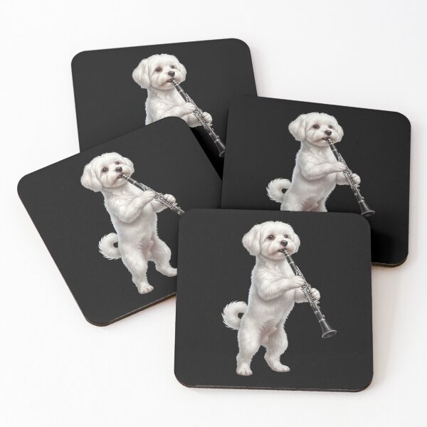 Item preview, Maltese Playing Clarinet Player Clarinetist Dog Lover designed and sold by TerryConnells.