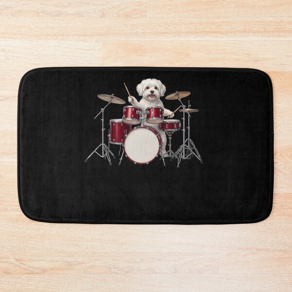 Item preview, Maltese Playing Drum Kit Drummer Dog Lover designed and sold by TerryConnells.