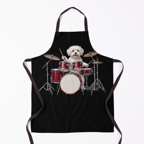 Item preview, Maltese Playing Drum Kit Drummer Dog Lover designed and sold by TerryConnells.