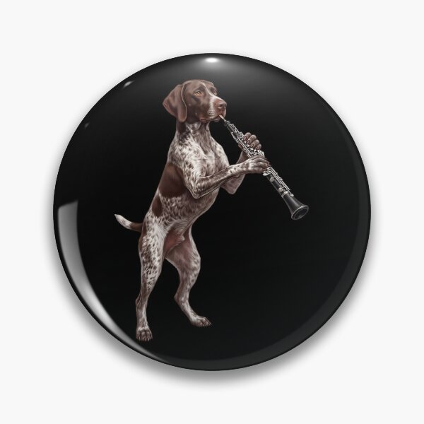 Item preview, German Shorthaired Pointer Playing Oboe Player Oboist Dog Lover designed and sold by DoodleTortle.