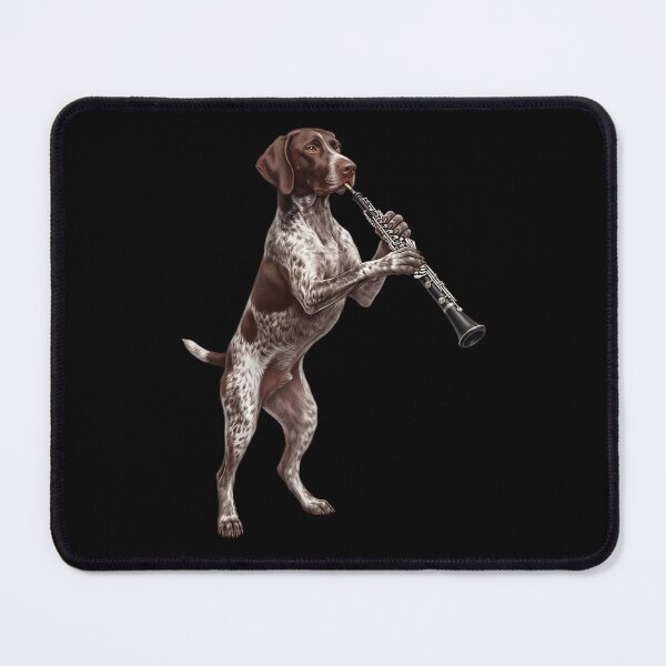 Item preview, German Shorthaired Pointer Playing Oboe Player Oboist Dog Lover designed and sold by DoodleTortle.