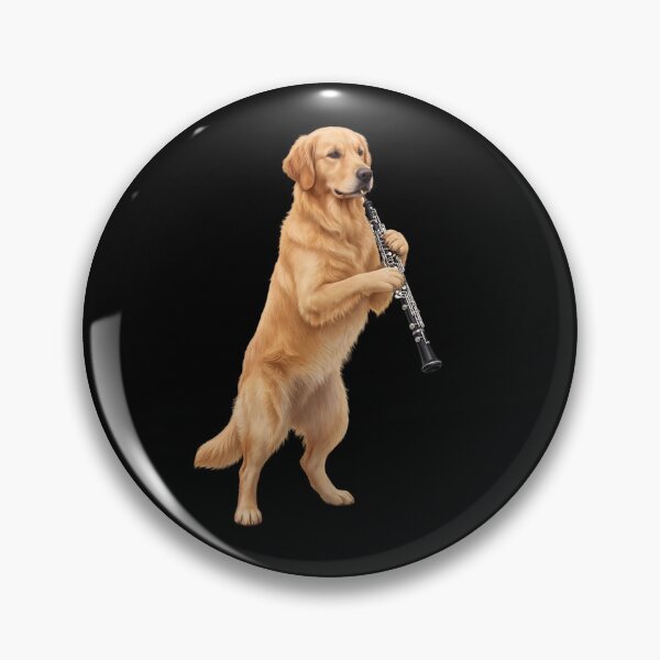 Item preview, Golden Retriever Playing Oboe Player Oboist Dog Lover designed and sold by DoodleTortle.