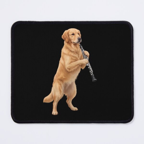 Item preview, Golden Retriever Playing Oboe Player Oboist Dog Lover designed and sold by DoodleTortle.